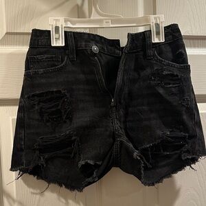American Eagle Outfitters Dark Distressed Jean Shorts
